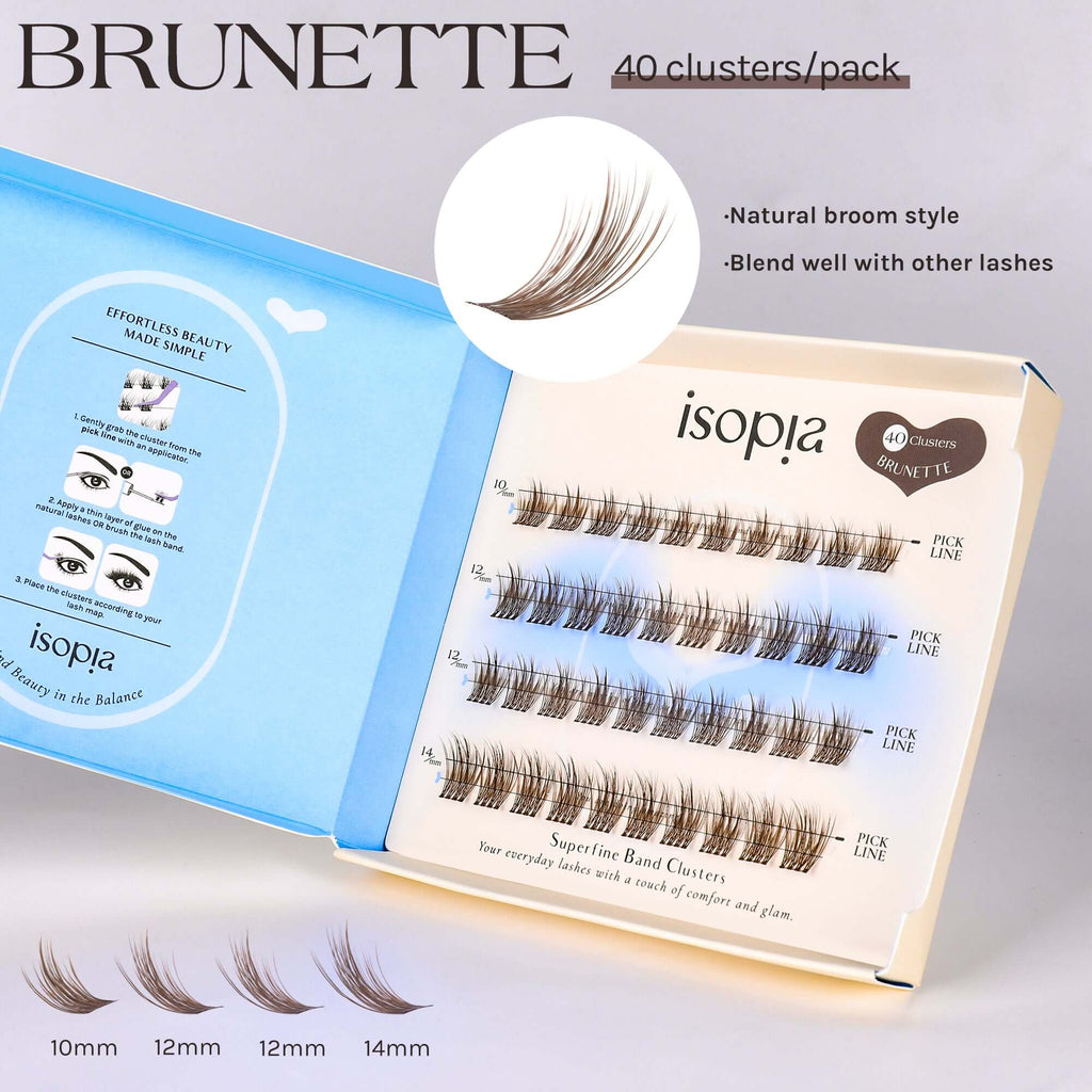 Iso-Chic DIY Cluster Lashes BRUNETTE 10-14mm - Dark Brown