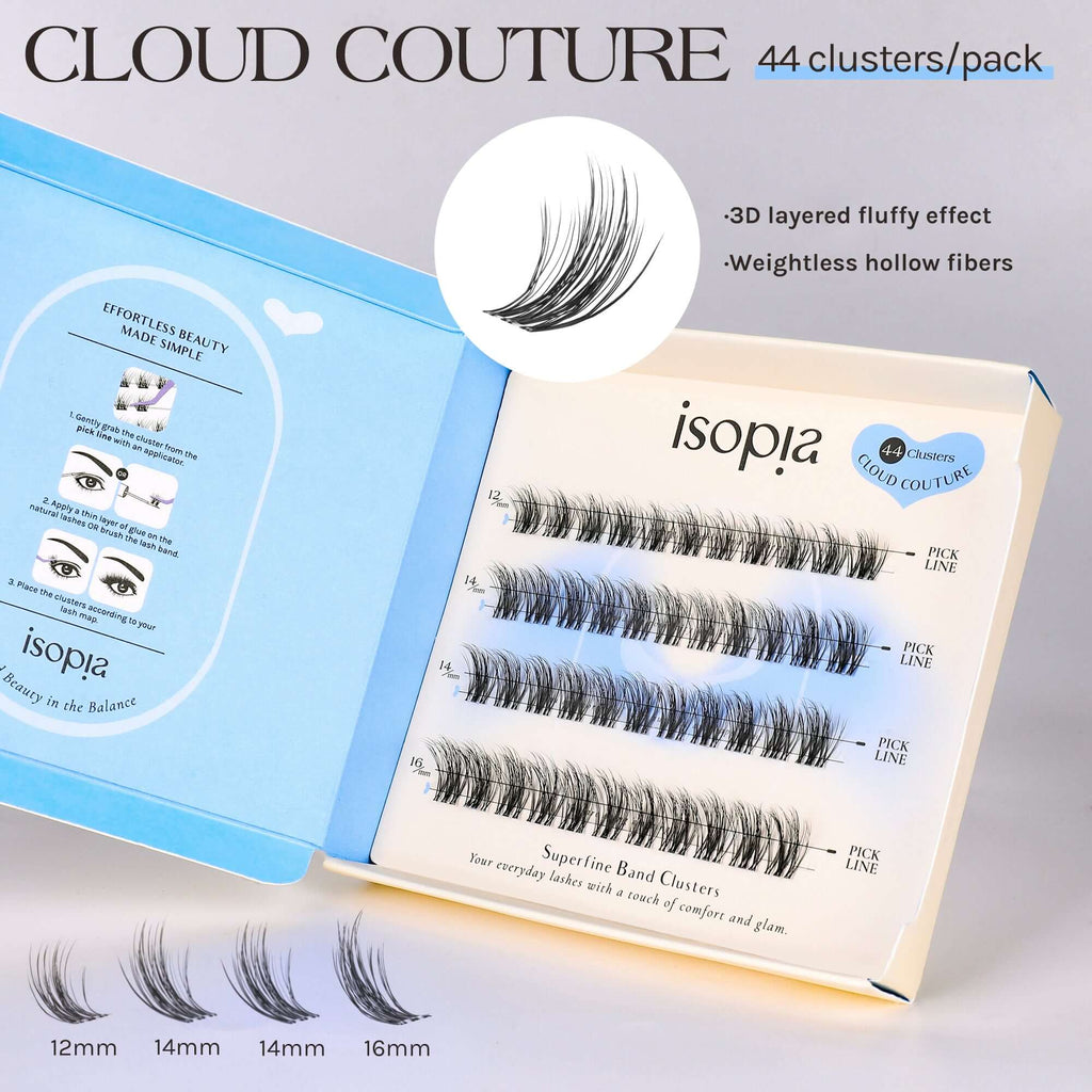 Iso-Chic DIY Cluster Lashes CLOUD COUTURE 12-16mm - Natural