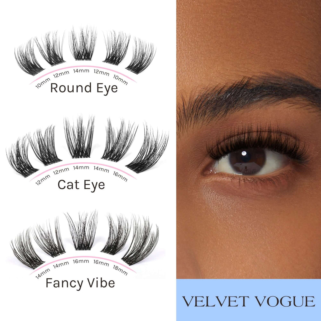 VELVET VOGUE | Types Of Eyelash Extensions Styles