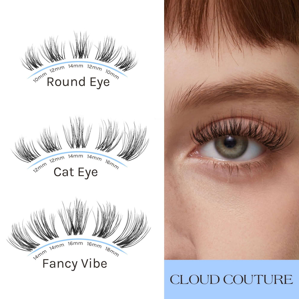 Natural Wispy Cluster Lashes Set | Isopia CLOUD COUTURE Lashes & Applicator
