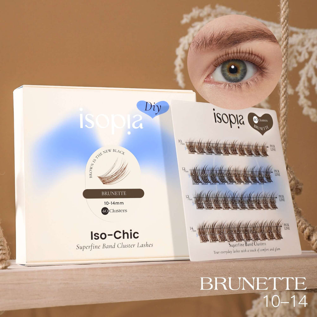 Iso-Chic Dark Brown Cluster Lashes | Isopia BRUNETTE Lashes
