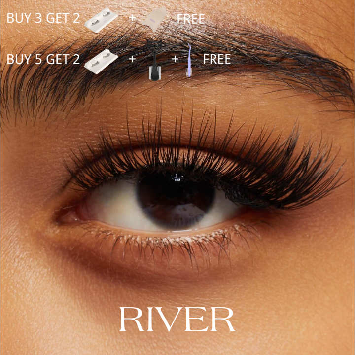 Iso-Tender Cat Eye Lashes RIVER - Split-tips Feathery Fibers