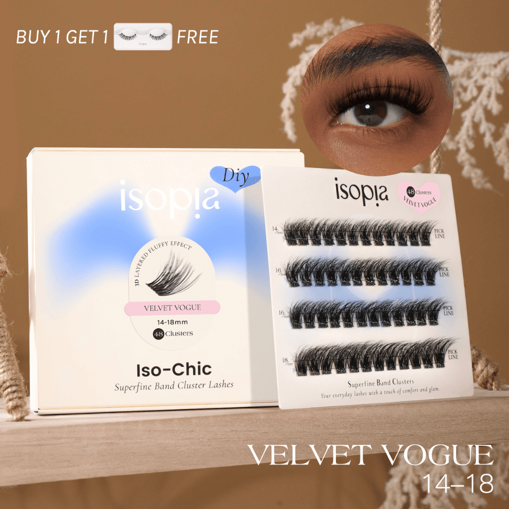 Fancy Volume Cluster Lashes | Isopia VELVET VOGUE Lashes